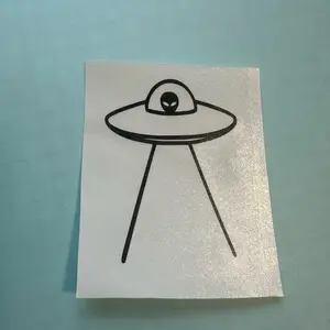 Alien abduction Jeep easter egg sticker black matte vinyl 651 oracle easy application