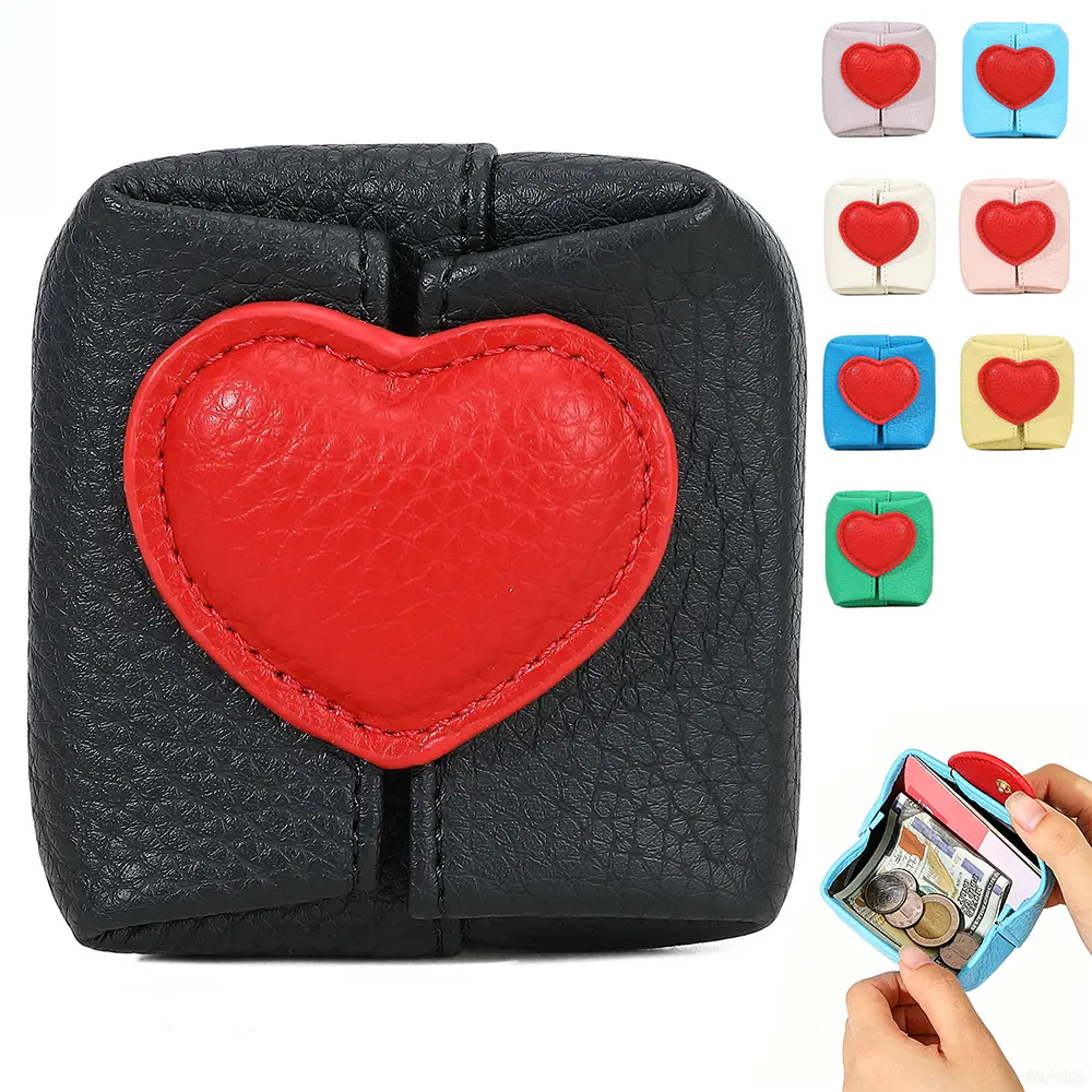 PU Leather Cash Change Wallet Holder Money Pouches Cash Wallet Holder Money Pouches for Womens Girls Gift Small Purse