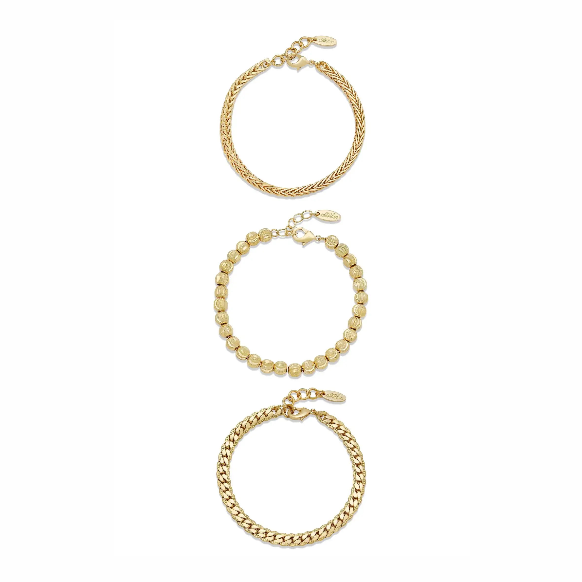 Classical 18k Gold Plated Trio Bracelet Set - Ettika