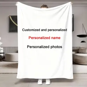 Customized Personalized Pattern Blankets - Various patterns, soft and comfortable flannel material with personalized names, suitable for bedrooms, sofas, and living rooms. Perfect for holidays, camping, and naps.