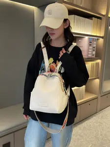 Fashion Casual Nylon Women's Backpack, Adjustable Shoulder Straps, Lightweight Zip Design, Ideal for Daily Use and Travel