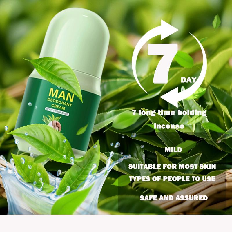 ROZINO Man Mint & Peach Deodorant Cream Long Lasting Protection 72 Hours Travel Friendly Compact Light Fragrance for Summer