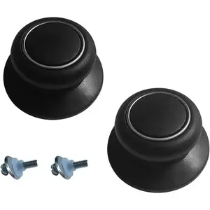 2 Pack Pot Lid Top Replacement Knob-Heat Resistant, Bakelite Kitchen Pot Lid Handle, Replacement Holding Handle Knobs For Casserole, Kettle, Glass Saucepan Lid Pot-Black
