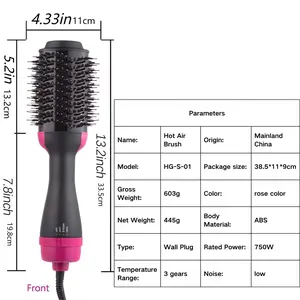 Multifunctional Hot Air Comb, 1 Box Automatic Hair Straightener, Negative Ion Hot Air Comb, Hair Styling Tool for Home & Salon Use, Daily Hair Styling Tools