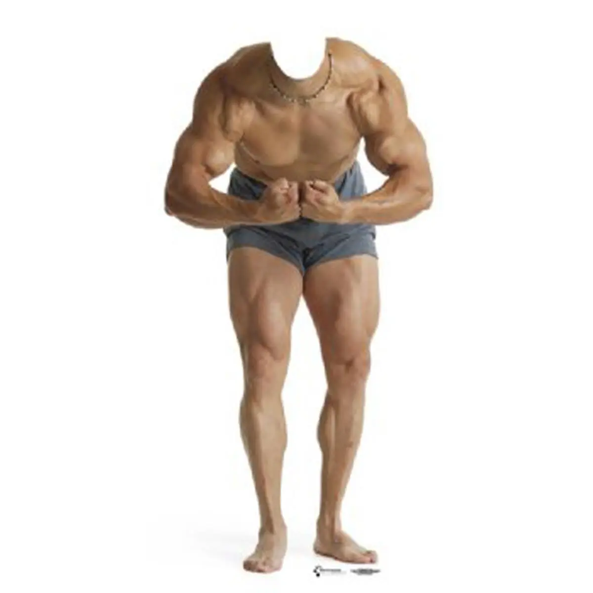 Life-Size Heavy-Duty Card Muscle Man Free-Standing Cardboard Stand-Up, Party Decor, Photo Prop, Home Room Decor Accessory, Nearly 6'