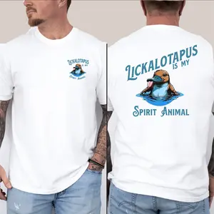 Lickalotapus Is My Spirit Animal Funny Unisex T-Shirt Crewneck Fabric Soft Menswear