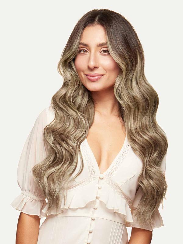 20" Seamless Ash Brown Highlights Clip-Ins (180g)