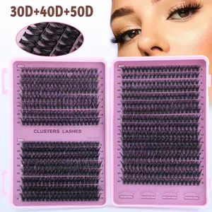 Single Cluster False Eyelashes, Ultra-Thin Lightweight Soft Reusable, Natural Fine, Suitable for Beginners and Home Parties/events