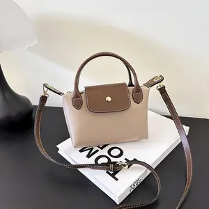 BIGWIG Nylon Mini Dumpling Bag, Waterproof Mini Coin Purse, Shoulder Bag, Crossbody Bag, Handbag, Versatile Daily Bag, Retro Style Bag, Soft Collapsed Shoulder Bag