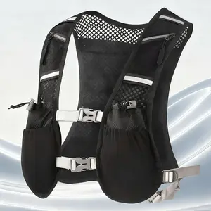 Running Hydration Vest Backpack for Men WomenBreathable Mesh & Neoprene with 7 PocketsAdjustable Reflective for Hiking Cycling OutdoorActivewear Runners Sport Jogging Equipment Outfit