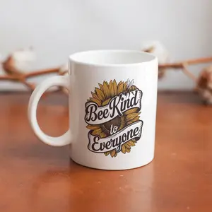 Bee Gifts - Christmas Treat, 11 oz Bee Kind Mug, Bee Coffee Mug, Ceramic, Bee Themed Idea Women Men