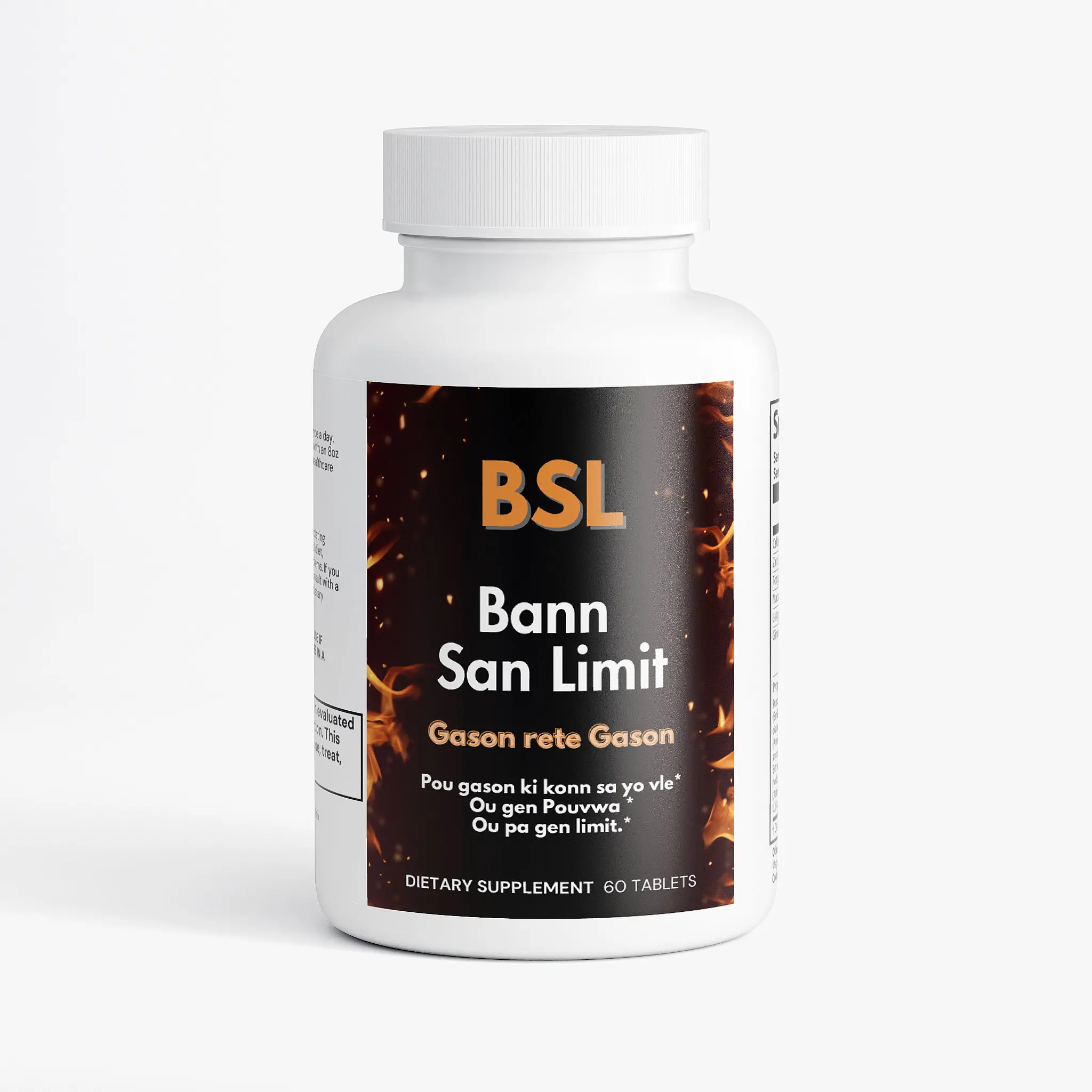 Bann San Limit Gason Dietary Supplement - 60 Tabs, Natural Supplements with Medicinal Cayenne Pepper, Energy & Stamina Support, Fitness-Focused Aid for Healthcare, Made in the USA, Supplement For Fitness