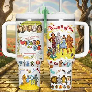 The Wizard Of Oz 40oz Tumbler With Handle, Movie Themed Insulated Cup, Dorothy Oz Aesthetic Drinkware, Reusable Travel Mug, Trendy Gift For Film Lovers, Viral TikTok Tumbler
