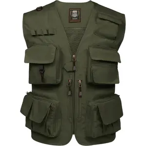 PEHMEA Men's Fishing Vest Utility Detachable Summer Vests with Pockets for Safari Travel Outdoor Work Photo Cargo Fly