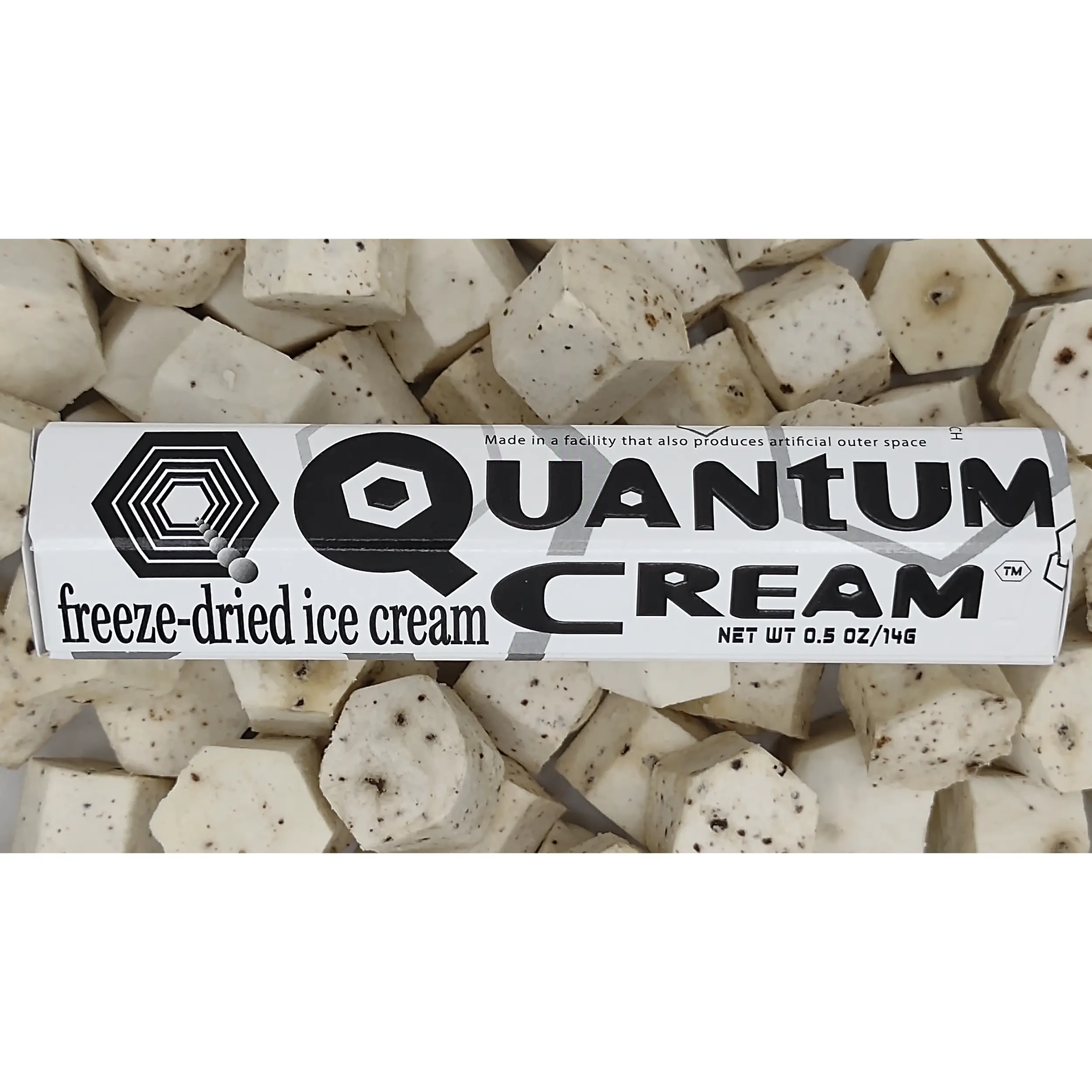 O.M.Geeks Ltd Quantum Cream Freeze-Dried Ice Cream Asteroids and Cream Chocolate Chip 2 Pack and 7 Pack and 21 Pack Non-Dairy, Nut-Free, Gluten-Free, Coconut Sweet Snack Food