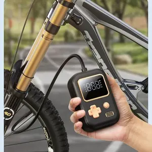 Portable Tire Inflator for Compact Car 1Min Fast Inflate Electric Bike Pump with Digital Tire Pressure Gauge 150PSI Air Compressor for Electric Bikes Motorcycles and Balls