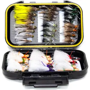 24/48/66/72 Premium Hand Tied Fly Fishing Flies Assortment | Fly Boxes Included | Dry, Wet, Nymphs, Streamers, Wooly Buggers, Terrestrials | Trout, Bass Lure Set, Kit, Gift