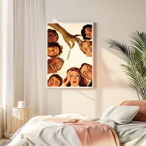 Trippy Wall Art, Cannabis Fantasy Print, Collage Art, Circle of Connections (surreal Art Print, Whimsical Artwork, Weed Art), Room Decor, Unframed