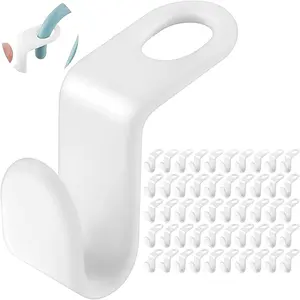 Hanger Connection Hook, 50pcs Space Saving Hanger Connector Hook, Clothes Hanger Connector Hook, Home Organizer for Wardrobe, Dormitory, Holder