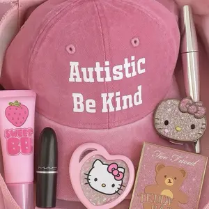 Autism Awareness Vintage Hat Pink Washed Unisex Style Autistic Be Kind #AutismSupport #VintageVibes