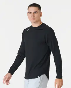 Enzo Long Sleeve Tee Black, Small