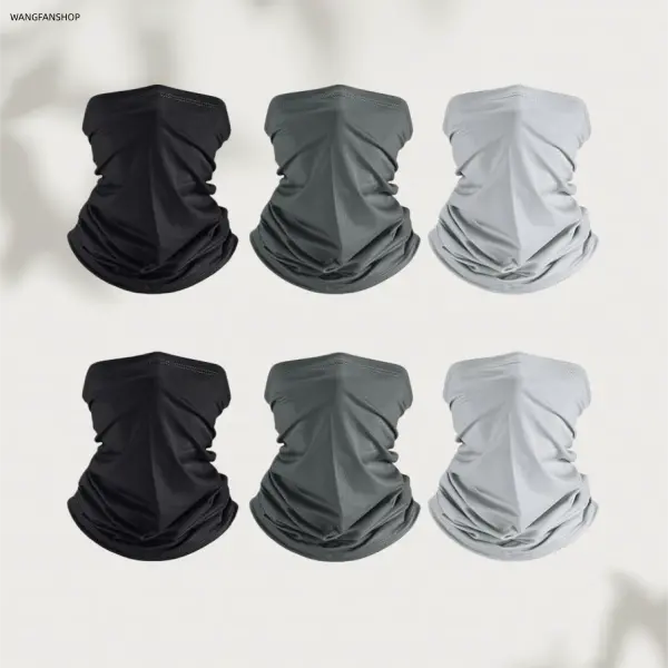 6-pack unisex cooling sun-protection neck/neckband wraps—breathable, windproof, dustproof multifunctional tube scarf face mask headscarf, suitable for cycling, running, fishing, motorcycling, and various outdoor sports