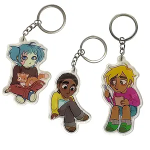 Sally Face Game Keychains,Horror Game Anime Style Charm, Custom Art Keychain Gift, Bag Pendant Accessories