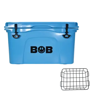 BOB THE COOLER CO 50QT "The El Amigo" Leak-Proof Hard Cooler with Heavy Duty Handle - Fits 60 12oz Cans for the Beach, Camping, Tailgating, Sports