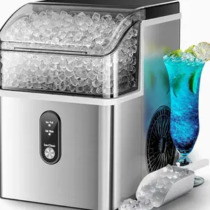 Nugget Ice Maker Countertop,33Lbs/24H Ice Machine with Chewable Ice