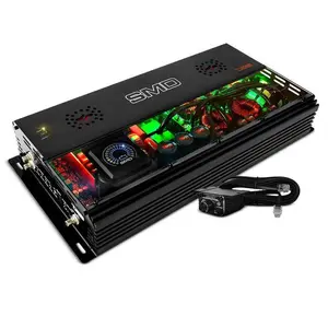 Steve Meade Designs SMD Monoblock Car Audio Amplifier with VM-1 Voltmeter, Digital LED Lights, Subwoofer Protection - 5000W RMS at 1-Ohm