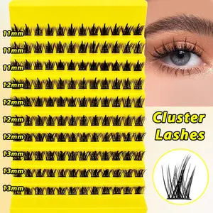 120 Cluster DIY Natural Curl False Eyelashes, Segmented Design, Versatile Fake Lashes, Fluffy Eyelash Clusters, Easy to Apply, Perfect for Any Occasion