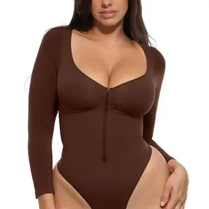 Shapellx Seamless Long-Sleeve Full-Body Shaper with Bust Support Creator