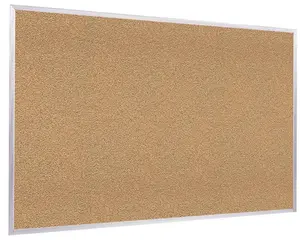 Ghent 1323-1 24 in. x 36 in. Aluminum Frame Natural Cork Board
