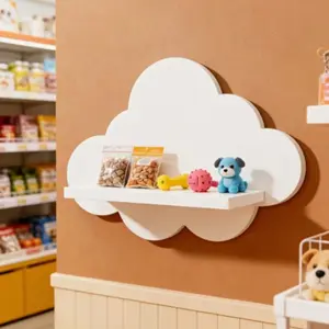 Simple Cloud-Shaped Storage Rack, Wall-Mounted Organizer, Living Room Decorative Hanging Shelf, Room Decoration