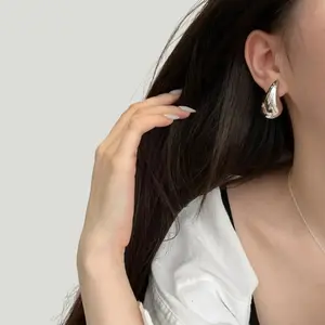 Melon Seed Geometric Stud Earrings