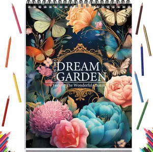Adult Coloring Book for Women, Coloring Books for Adults Relaxation, Spiral Bound Coloring Book for Women Relaxation Page One Sided Design,Thick Paper Non-Bleed, Mindfulness Gifts Arts and Crafts to Relax, Anxiety and Depression, 30 Pages of DREAM GARDEN