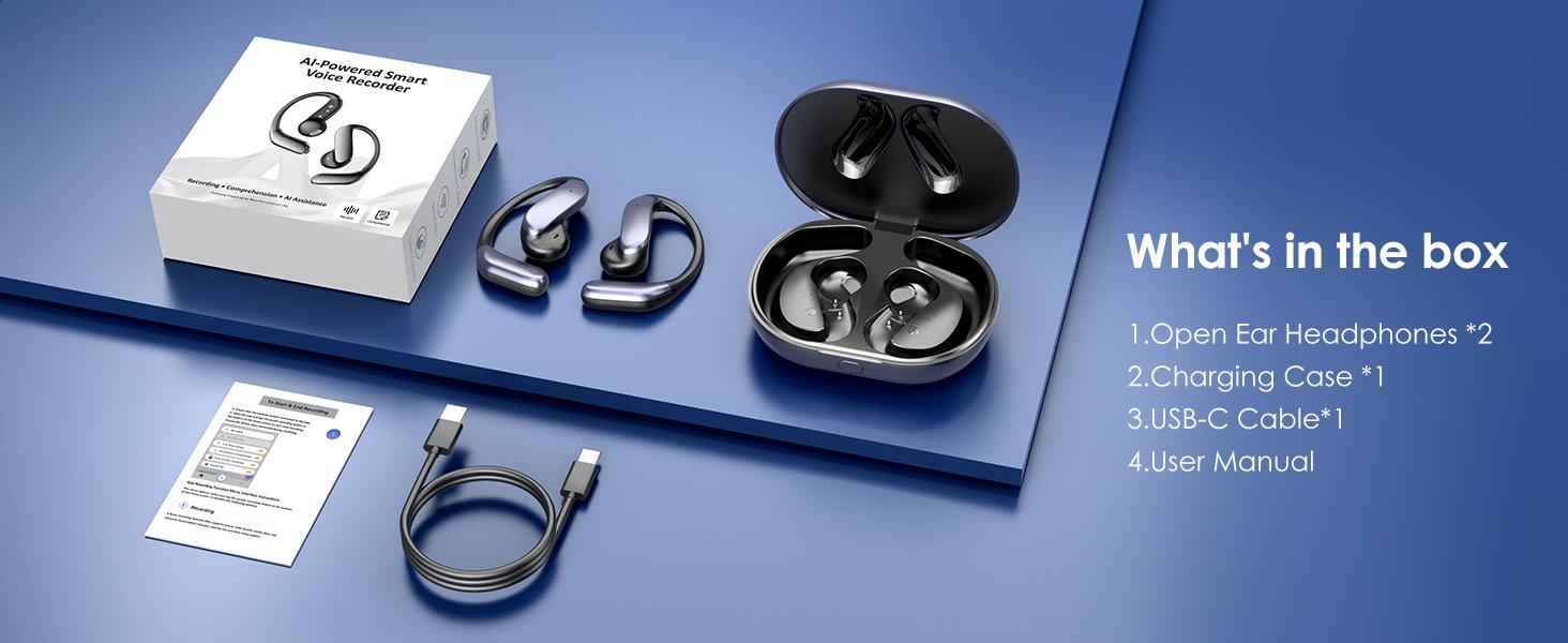 JEJ AI intelligent Headphones:Translate 112 Languages in Real-Time, AI Meeting Analysis, Noise Reduction for Office/Sports/Commute JEJ AI intelligent Headphones:Translate 112 Languages in Real-Time, AI Meeting Analysis, Noise Reduction for Office/Sports/Commute