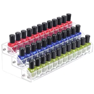 Nail Polish Rack Tier Acrylic Display Stand Holder Nail Polish Organizer Essential Oil Storage Paint Shelf Holds