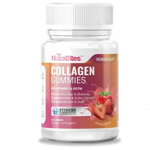 NutraBites Collagen Gummies for Skin Hair & Nail Support with Biotin & Vitamin C 1000mg Peptides for Youthful Skin Stronger Hair Nails & Joint Health - Healthcare