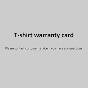 T-shirt warranty card
