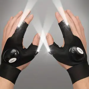 LED glove flashlight, luminous fishing gloves, emergency maintenance lighting gloves finger lights