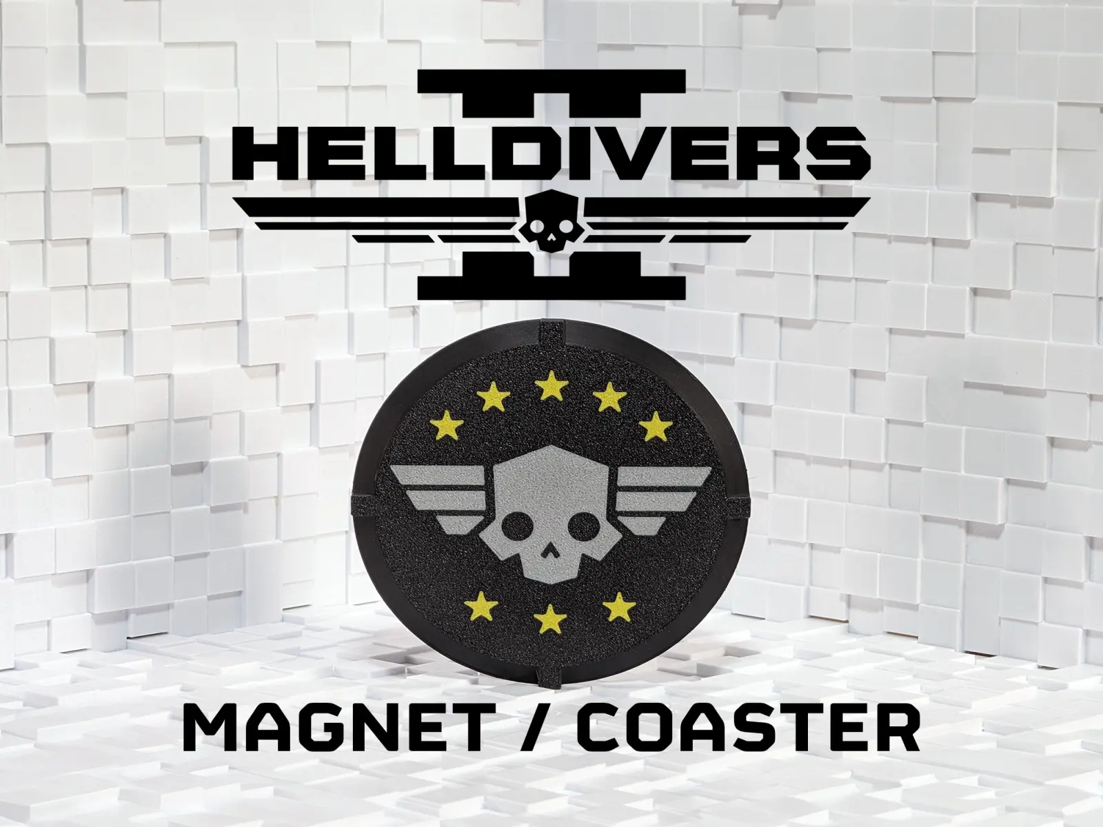 Helldivers 2 Magnet/Coaster - 3D Printed Gift For Gamers
