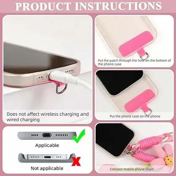 Cute Phone Lanyard Crossbody Strap, Flower Phone Lanyard for iPhone 17, Teacher Must Have Lanyard, Universal Phone Crossbody Strap, Perfect for Travel, Running, Shopping