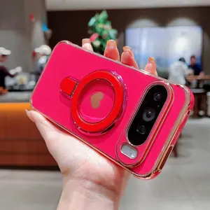 New women's hardware bracket suitable for Google 10PROXL phone case 9Pro plain electroplated heart 8/8A soft case Protector