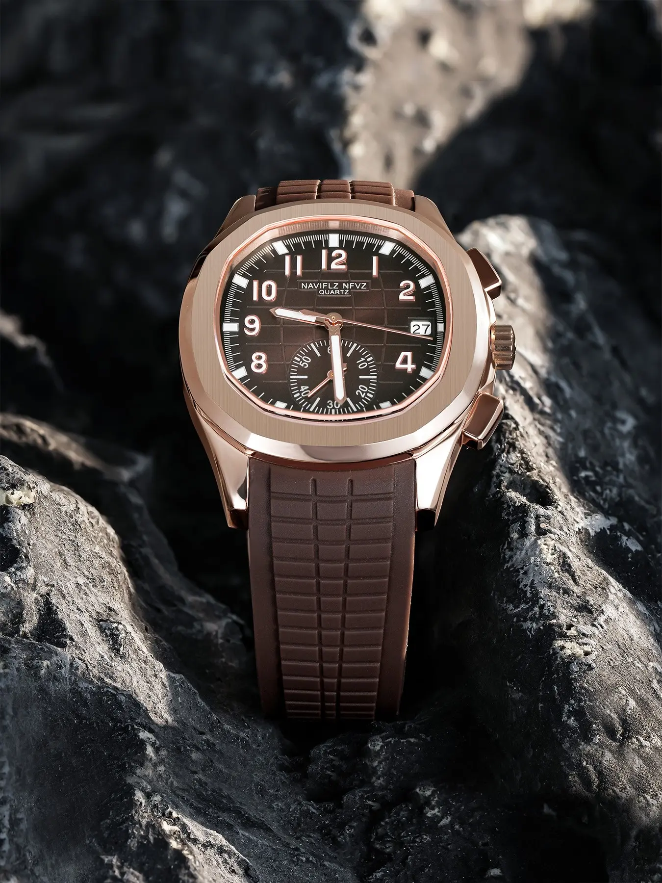 NAVIFLZ NFVZ Sport Mens Watches Top Brand Luxury Auto Date Fashionable Waterproof Watch Men Luminous AQUANAUT Quartz Watches for Men