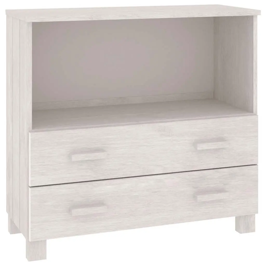 vidaXL Sideboard, Buffet Cabinet with Open Compartment, Console Cabinet for Bedroom Living Room Entryway Hallway, HAMAR White Solid Wood Pine 340497
