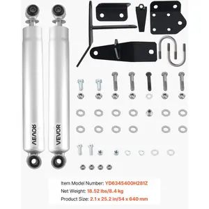 VEVOR Dual Steering Stabilizer, for 2003-2012 Dodge Ram 2500/3500 4WD, Dual Steering Stabilizer Kit Fits with 2 Inches of Suspension Lift or Higher, Enhanced Control Reduced Vibration, Easy Install