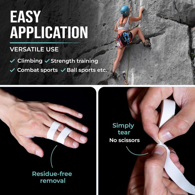 Finger Tape Sports Extra Strong Adhesive, 3 Rolls Athletic Tape for Fingers, Skin-Friendly Sports Tape, Tape for Weight Lifting, Volleyball Finger Tape, Boulder, Climbing, Basketball, Finger Tape BJJ