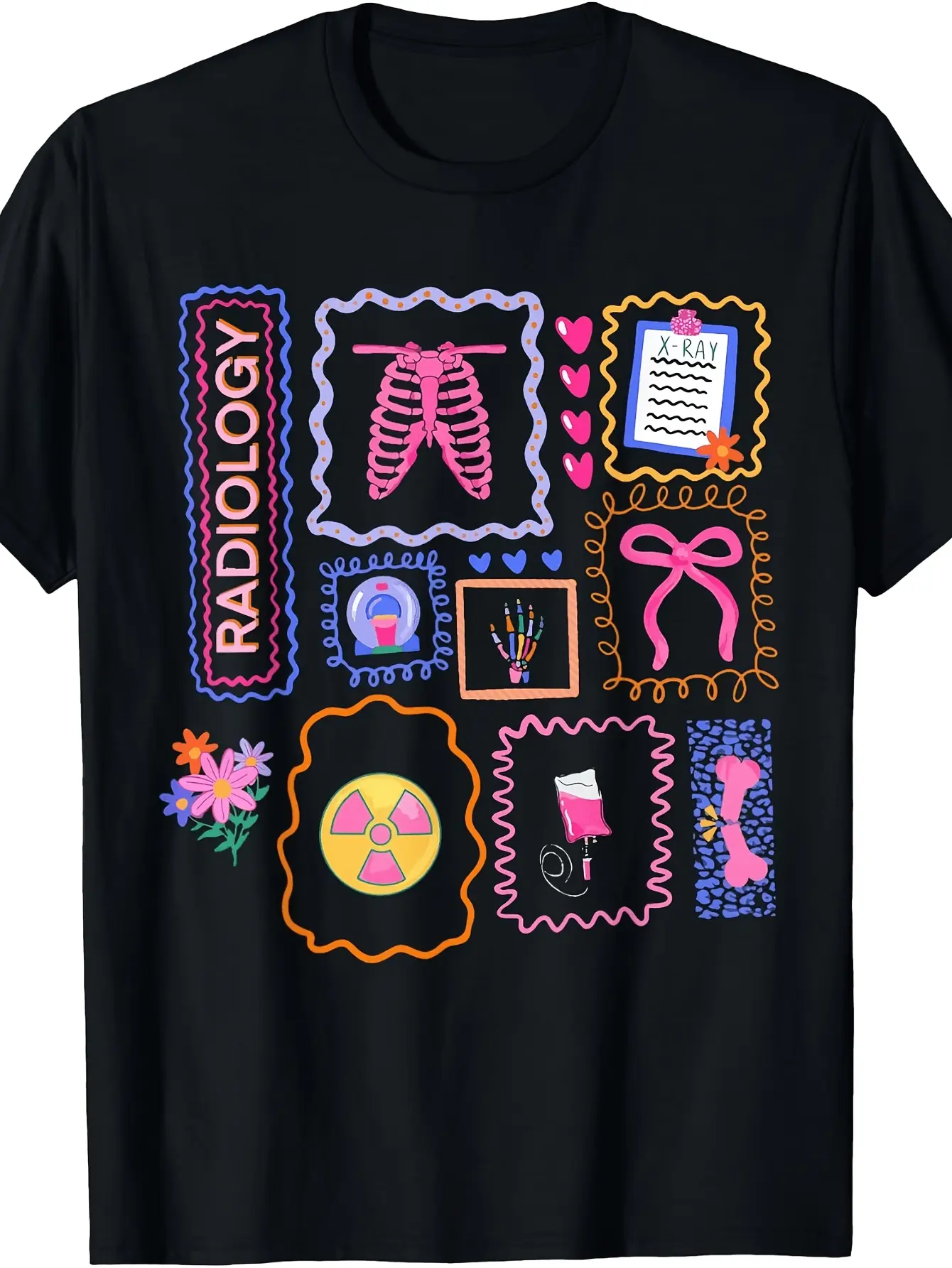 Retro Funny Xray Tech Radiology Cute Rad Tech Healthcare T-Shirt