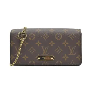 Pre-owned Louis Vuitton canvas Shoulder Bags $1750 Monogram Wallet On Chain Lily